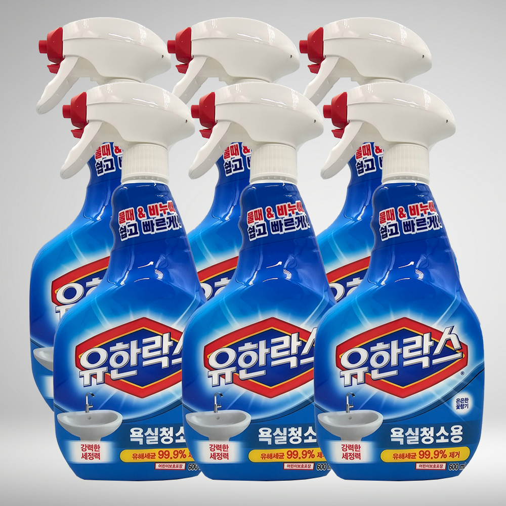 유한양행 유한락스 욕실청소용 세제 600mlx6개 갤러리 1